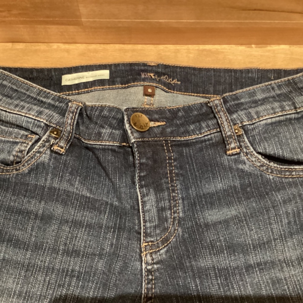 Kut From The Kloth Catherine Blue Denim Boyfriend Shorts Size 6 - Picture 4 of 6